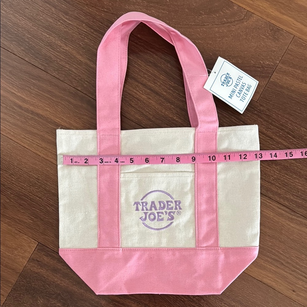 Trader Joe’s mini tote
Pastel pink